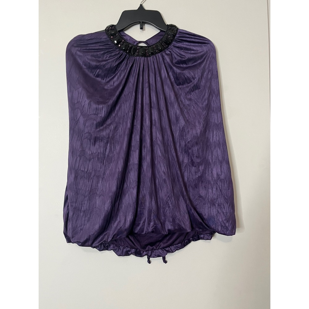Maurices Purple Jewel Neck‎ Sleeveless Party Blouse Top - Size 2 2